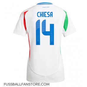 Italien Federico Chiesa #14 Replik Auswärtstrikot Damen EM 2024 Kurzarm